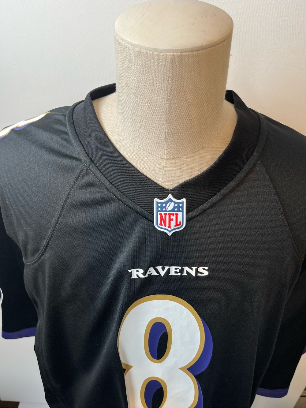 NFL Baltimore Ravens Black, White & Purple Jersey - #8